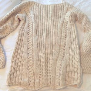 Tan off shoulder sweater barely worn